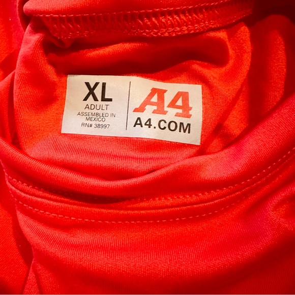 Bundle - LOT - A4 cooling performance t-shirts red blue yellow adult XL - Picture 7 of 9